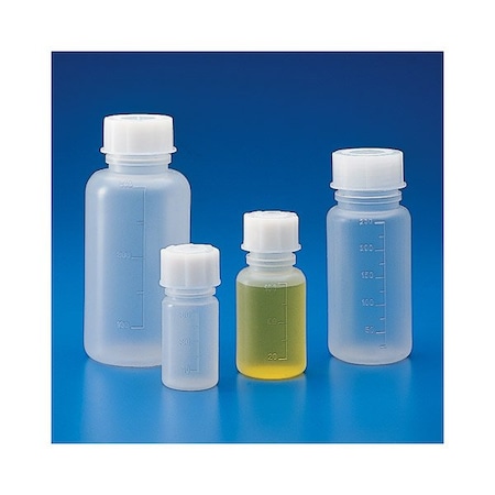 Globe Scientific Bottle with Screwcap, Wide Mouth, PP, Graduated, 250mL, 10PK 601625-10